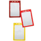 Safety Badge Holder, Vertical w/Yellow Luminescent Frame, Pack of 75