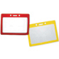 Safety Badge Holder, Horizontal, Orange Luminescent Frame, 1 pack of 88