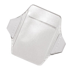 Clear Vinyl Vertical Arm Band Badge Holder, Govt. Card Size<br>