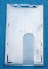 ID Badge Dispenser, Vertical with thumb-notch