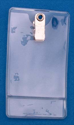 Clip on Premium Display badge holder, vertical format