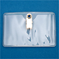 Horizontal Clip-On Id badge holder, credit card size