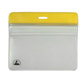 ESD Zipper Badge Holder, Yellow Header, Horizontal