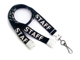 STAFF Breakaway Security Lanyard 5/8 inch with Swivel Hook or Plastic Hook