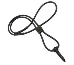 Round Rubber Lanyard with plastic hook and rubber breakaway
