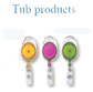 Card Reel, Quick Clip Fashion Carabiners, 1 tub of 36(Assorted Colors)