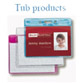 Badge Holders, Sparkle Horizontal, 1 tub of 20 pks (12 holders per pack,(Assorted Colors)