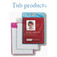 Badge Holders, Sparkle Vertical, 1 tub of 20 pks (12 holders per pack, Assorted Colors)