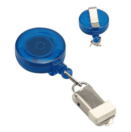 Round Badge Retractor with Card Clamp and Slide Clip,Translucent Colors