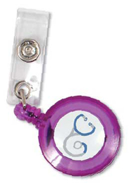 ID Badge Retractor with Stethoscope Label, Clip Back