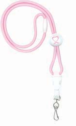 Pink Breakaway Lanyard, with Quick Disconnect w/ Swivel Hook