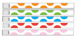 Tyvek Wristband 3/4 X 10, Tuff-Band,Half Circles