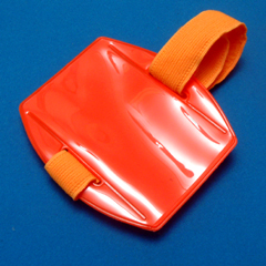 Arm Band Badge Holder 504-ARNO or HA-20E- Reflective Fluorescent Orange - Vertical