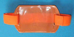 Reflective Arm Badge Holder - Orange - Horizontal - Closeout item