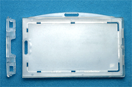 Locking ID Badge Card Case - Horizontal Frosted Plastic 706-LT1 or 1840-6610