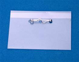 Pin-On Acetate Badge Holder 206-P - Credit Card Size Horizontal - 100 Pack