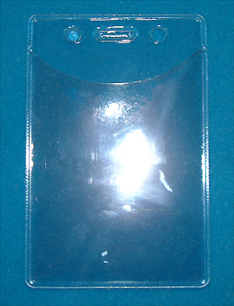 Two Pocket Badge Holder  506-N2 - Vertical Hang Style - Vinyl