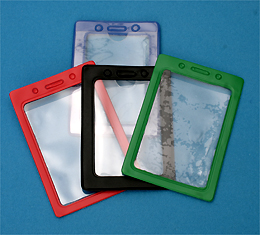 Badge Holder 407-N or 1820-300 - Color Frame - Credit Card Size Vertical - 100 Pack