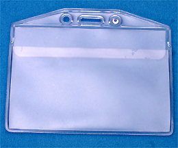 Vinyl Flap Badge Holder 506-43FS - Credit Card Size - Horizontal - Weather Resistant