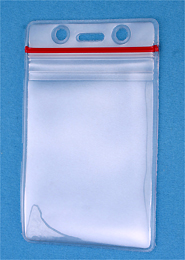 Badge Holder 506-ZNS - Weatherproof Zipper Vinyl - Data Card Size Vertical - 100 Pack
