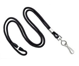 Breakaway Lanyard 2137-2001 - 1/8 Round Cord - Swivel Hook -  100 Pack