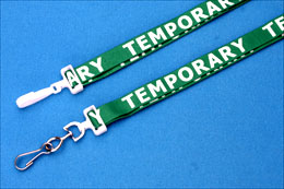 Temporary Printed Lanyard - 2138-5225 - 5/8 inch with Swivel Hook
