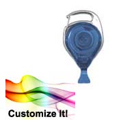 Carabiner 2120-7060 Badge Reel - No Twist - Translucent Royal Blue  - Closeout item