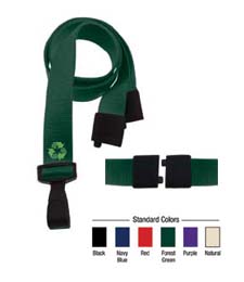 P.E.T. Lanyard 2137-2057 - Flat Eco-Weave 3/8 breakaway with plastic hook - 100 Pack